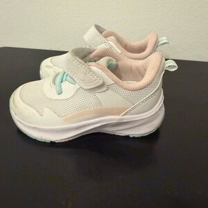 Kids White and Pink Sneakers